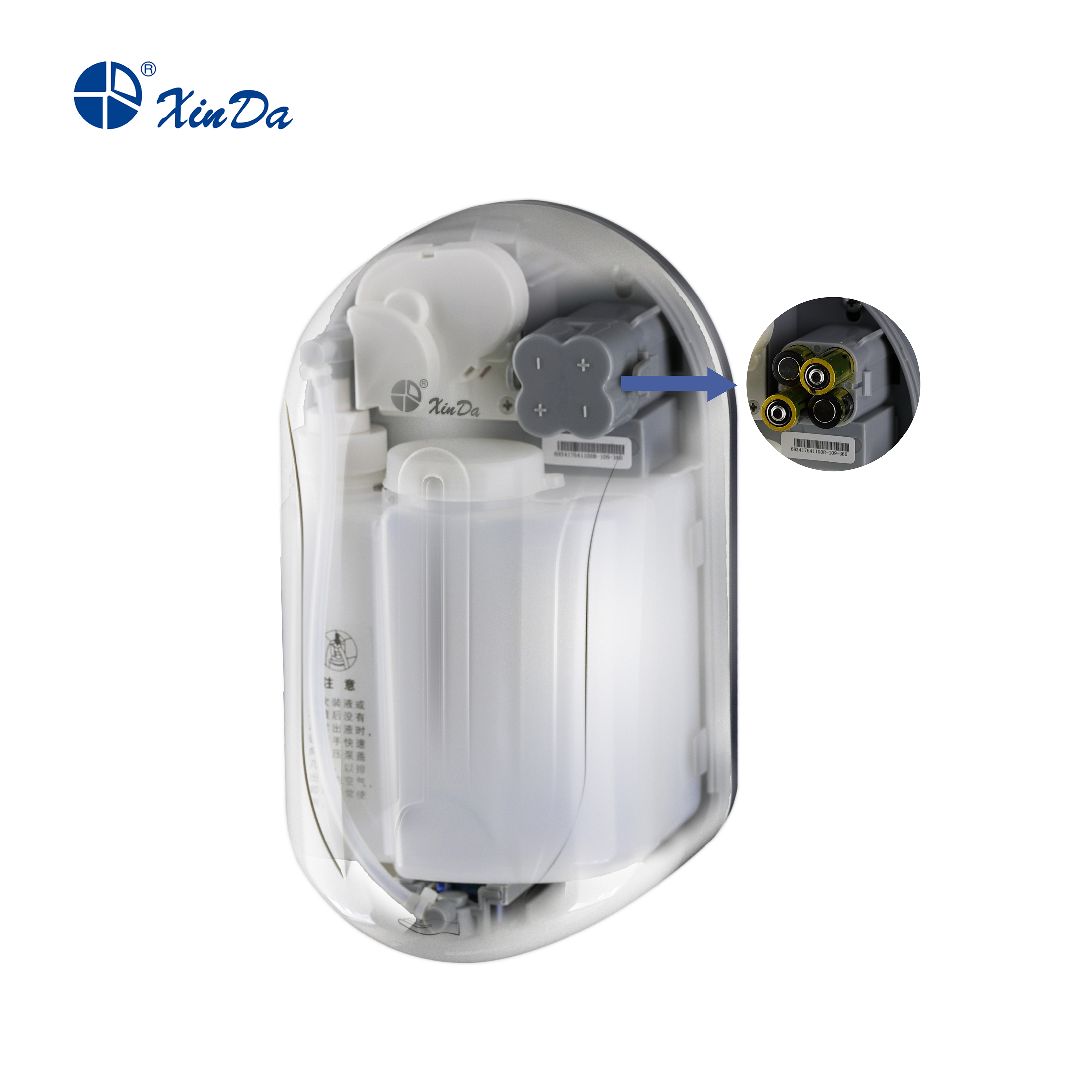 XinDa ZYQ110 Distributeur de savon automatique liquide en plastique ABS moussant à bas prix en gros