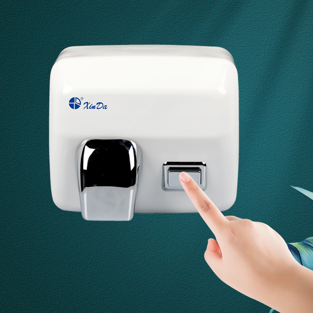 Sèche-mains électrique en acier inoxydable pour salle de bain
