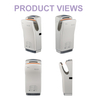 Le XinDa GSQ80 blanc salle de bain cuisine en acier inoxydable brossé haute vitesse sèche-cheveux chaud Jet Air sèche-mains automatique