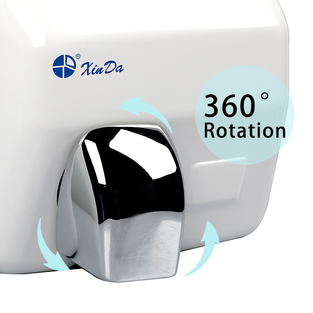 Le sèche-mains Xinda GSQ 250B Style classique (blanc) Capteur d'induction infrarouge automatique en acier inoxydable fixé au mur
