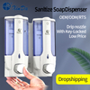 Push Shampoo Shower Double Distributeur de Savon Liquide Mural