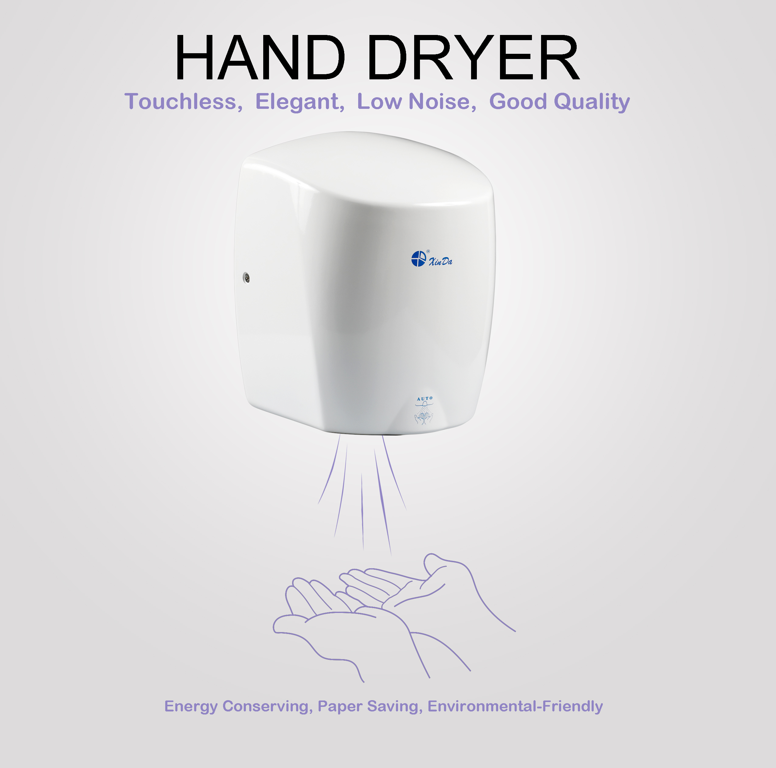 Sèche-mains à induction automatique Hôtel Séchage rapide Sèche-mains intelligent