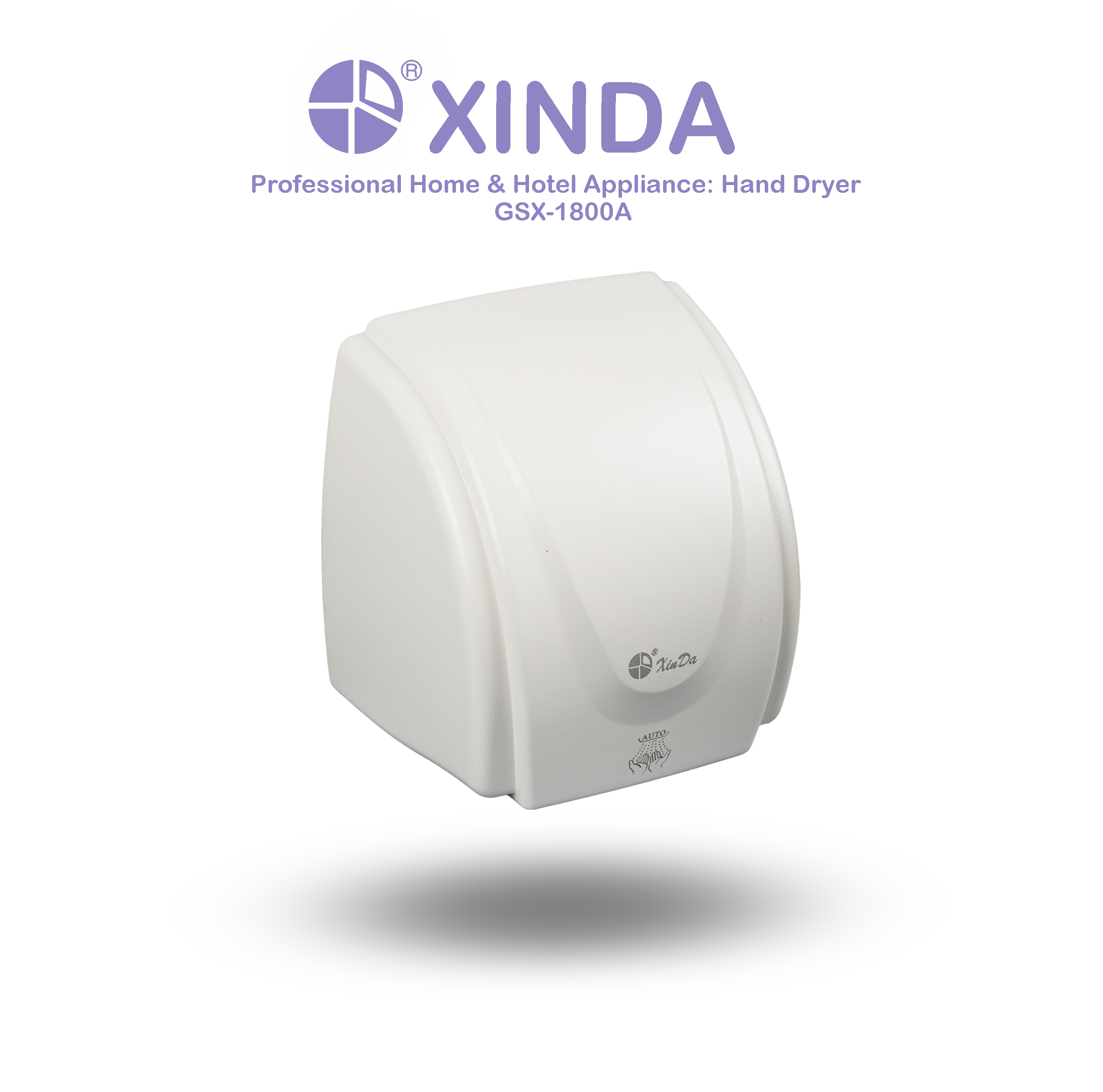 Le XinDa GSX1800A Hotel capteur automatique sèche-mains professionnel corps en plastique blanc automatique mural